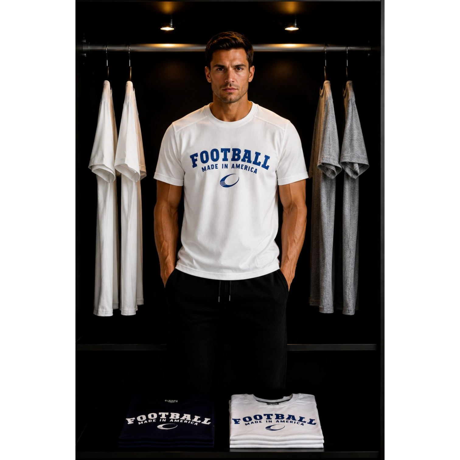 Football Made In America™ — MIA Classic White Performance Tee