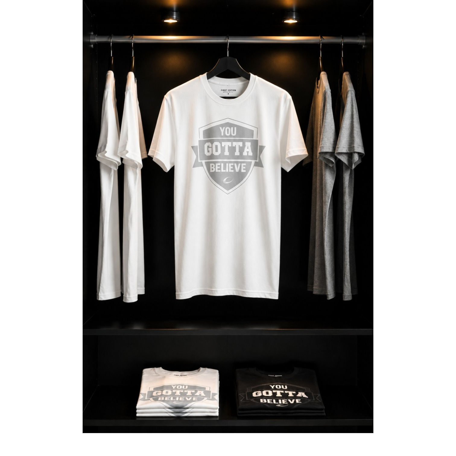 Gotta Believe White Performance Tee