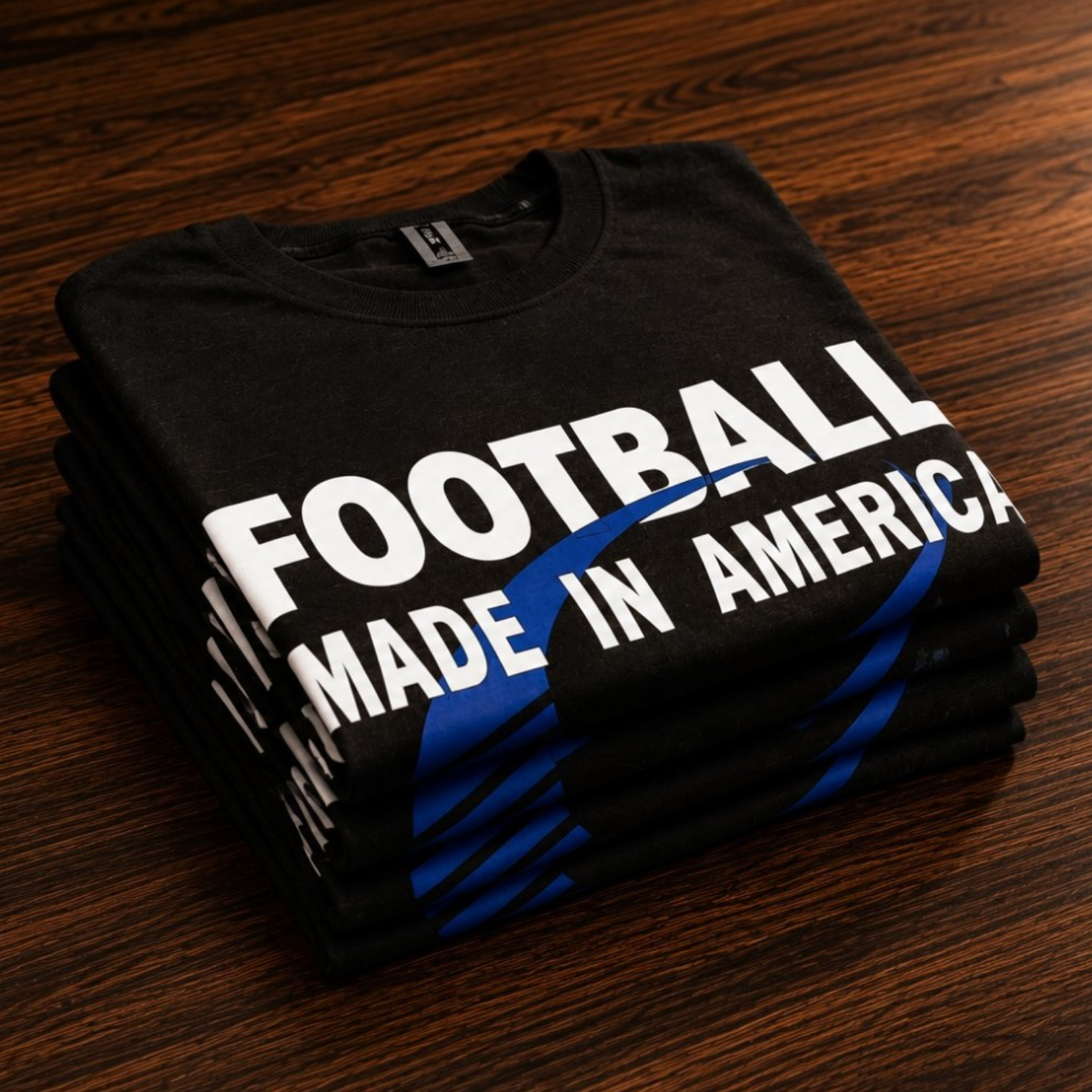 Football Made In America™ — MIA Bold Blue Performance Tee