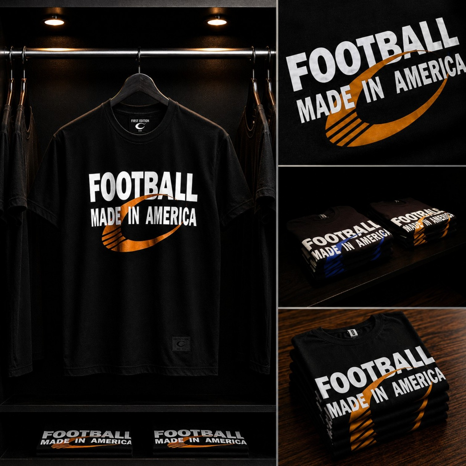 Football Made In America™ — MIA Bold Orange Performance Tee