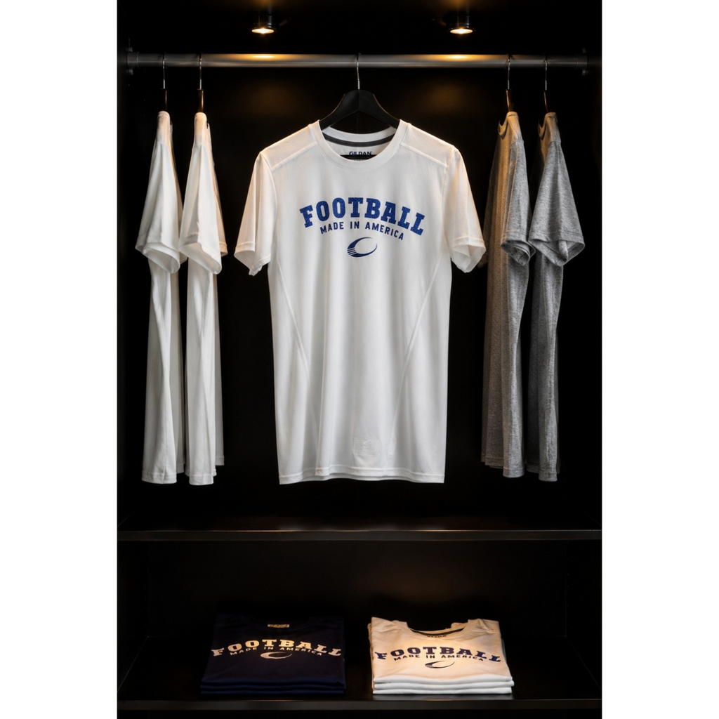 Football Made In America™ — MIA Classic White Performance Tee