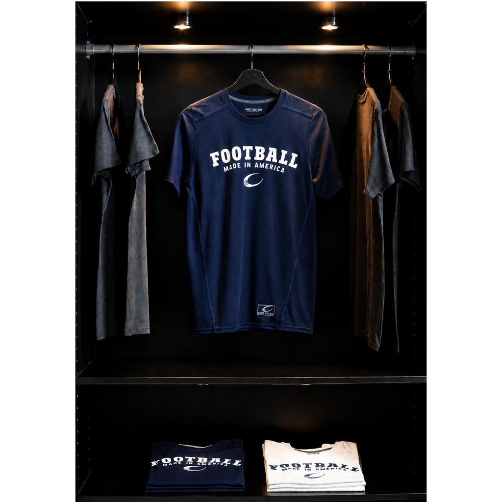 Football Made In America™ — MIA Classic Blue Performance Tee