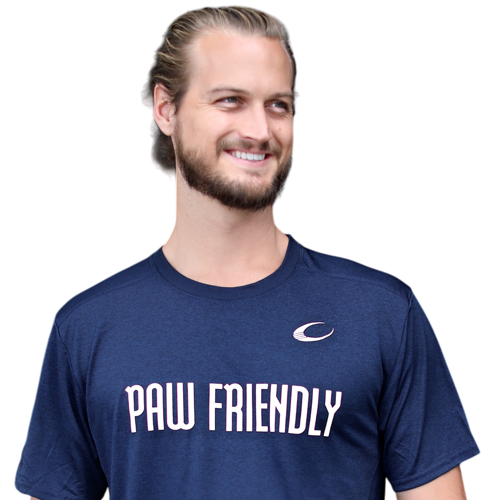 PAW FRIENDLY™ Classic Performance Tee – Marbled Navy