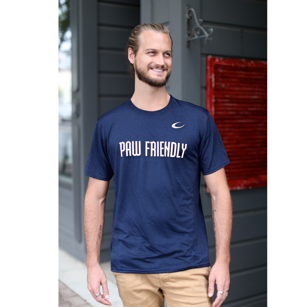 PAW FRIENDLY™ Classic Performance Tee – Marbled Navy