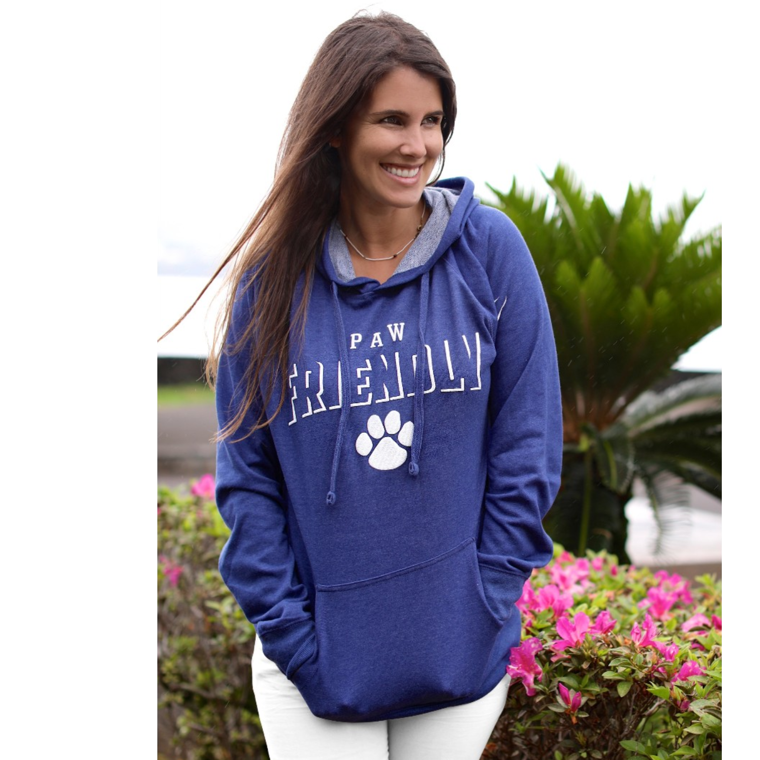 PAW FRIENDLY™ Heather Blue Hoodie